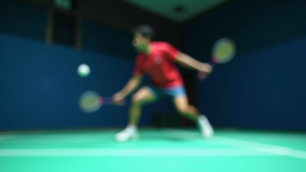 تسلسل حركة لاعب كرة ريشة من وضعية الاستعداد إلى تنفيذ الضربة بسرعة